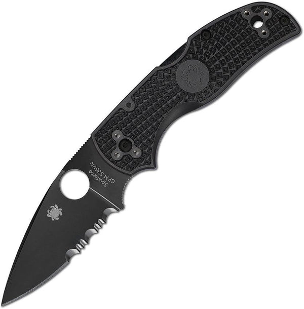 Spyderco Native 5 Lockback Black FRN Serrated DLC S30V - Knives.mx