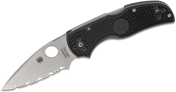 Spyderco Native 5 Lockback Full Serrated Black FRN S30V - Knives.mx
