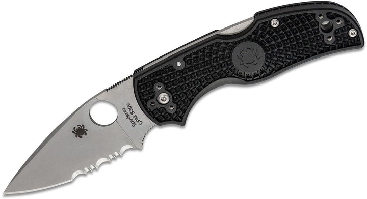 Spyderco Native 5 Lockback Serrated Black FRN S30V - Knives.mx