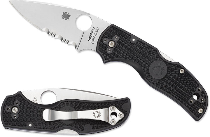 Spyderco Native 5 Lockback Serrated Black FRN S30V - Knives.mx