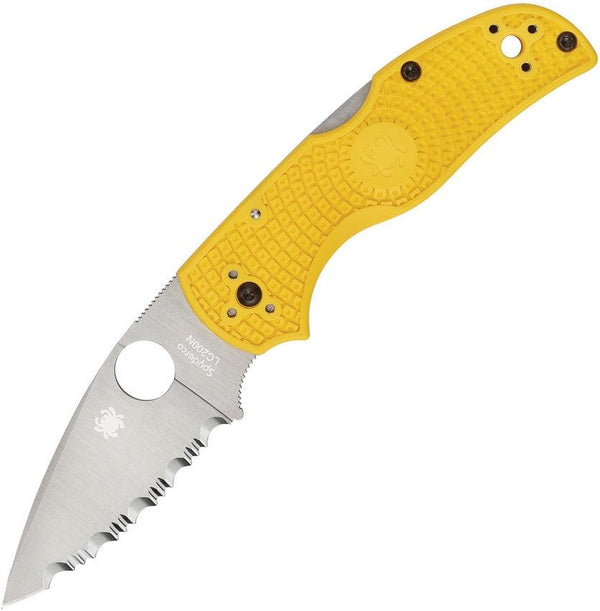 Spyderco Native 5 Salt Lockback Yellow FRN Satin SpyderEdge CPM MagnaCut - Knives.mx