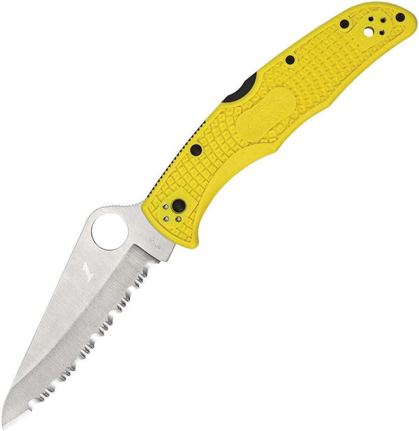 Spyderco Pacific Salt 2 Lockback Yellow FRN SpyderEdge Satin H1 - Knives.mx