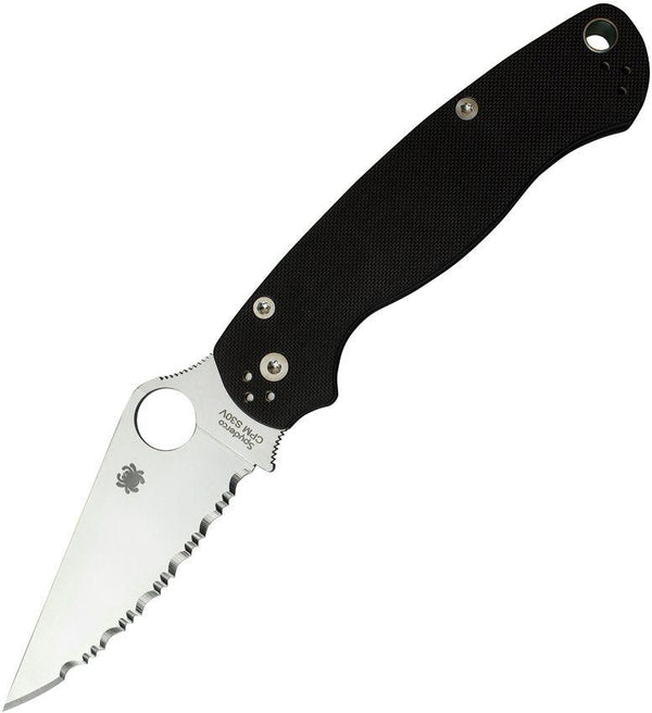 Spyderco Para Military 2 Compression Lock Black G10 Satin SpyderEdge S45VN - Knives.mx