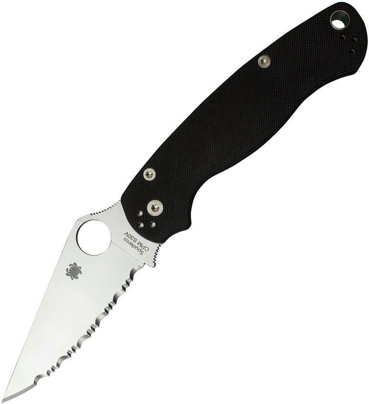 Spyderco Para Military 2 Compression Lock Black G10 Satin SpyderEdge S45VN - Knives.mx