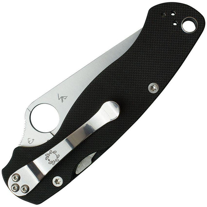 Spyderco Para Military 2 Compression Lock Black G10 Satin SpyderEdge S45VN - Knives.mx
