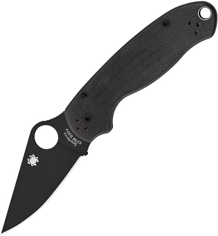Spyderco Para Military 3 Compression Lock Black G10 DLC Coated PlainEdge CPM S45VN - Knives.mx