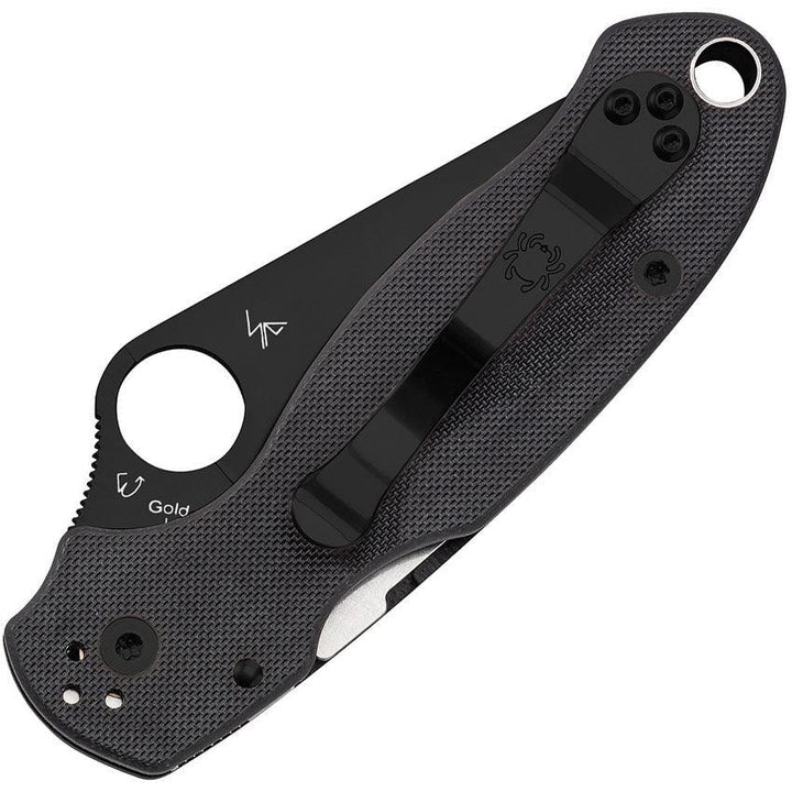 Spyderco Para Military 3 Compression Lock Black G10 DLC Coated PlainEdge CPM S45VN - Knives.mx