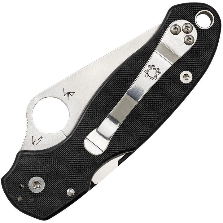 Spyderco Para Military 3 Compression Lock Black G10 Satin PlainEdge CPM S45VN - Knives.mx