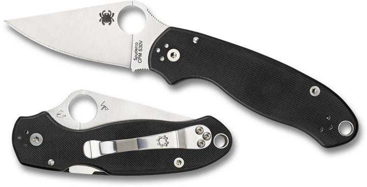 Spyderco Para Military 3 Compression Lock Black G10 Satin PlainEdge CPM S45VN - Knives.mx