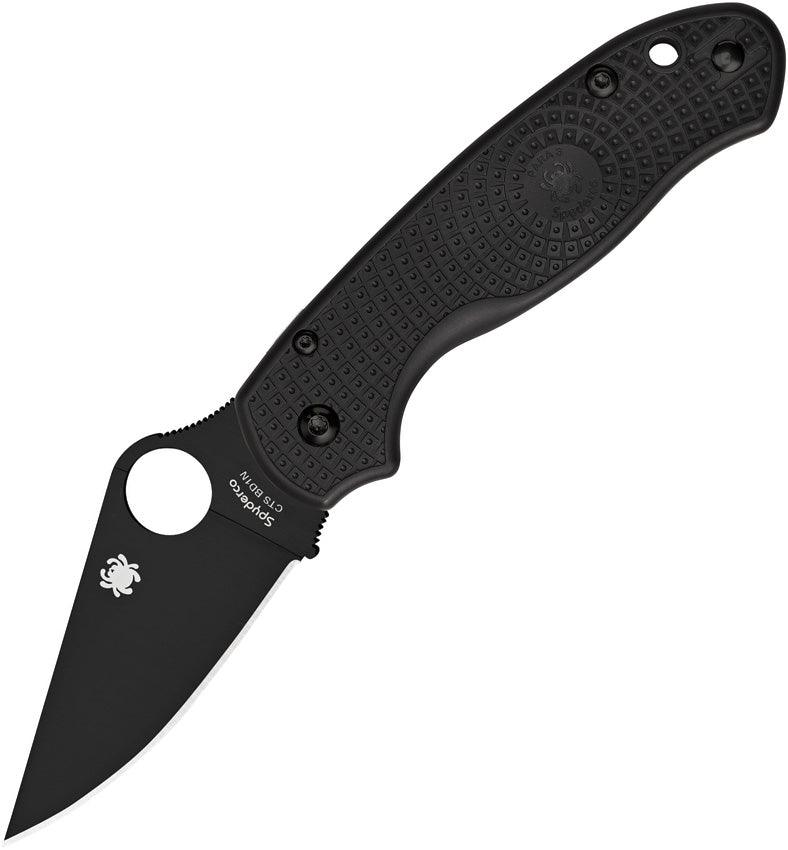 Spyderco Para Military 3 Lightweight Compression Lock Black FRN DLC Coated PlainEdge CTS-BD1N - Knives.mx