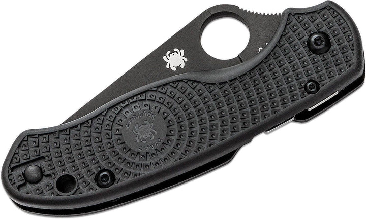 Spyderco Para Military 3 Lightweight Compression Lock Black FRN DLC Coated PlainEdge CTS-BD1N - Knives.mx