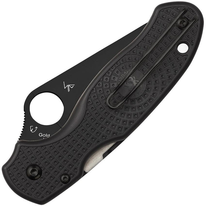 Spyderco Para Military 3 Lightweight Compression Lock Black FRN DLC Coated PlainEdge CTS-BD1N - Knives.mx