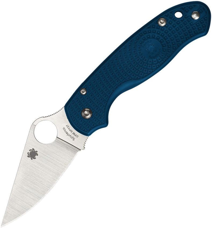 Spyderco Para Military 3 Lightweight Compression Lock Blue FRN Satin PlainEdge CPM SPY27 - Knives.mx