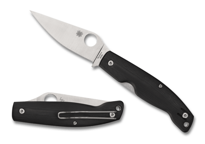 Spyderco Pattadese Linerlock Black G10 Satin M390 - Knives.mx