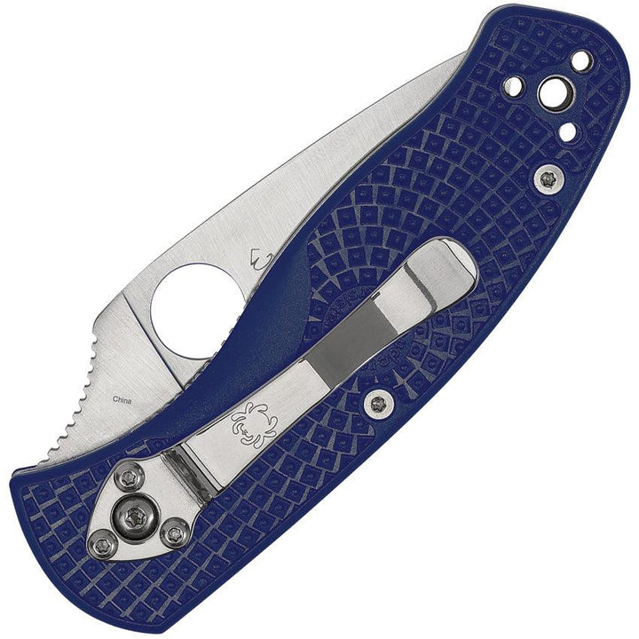 Spyderco Persistence Linerlock Blue FRN Satin Plain CPM S35VN - Knives.mx