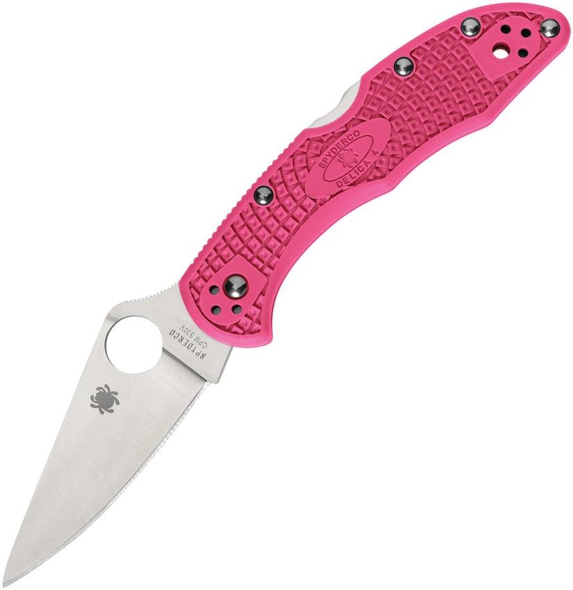 Spyderco Pink Heals Delica Lockback Satin PlainEdge CPM S30V - Knives.mx