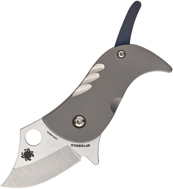 Spyderco Pochi Reeve Integral Lock Gray Titanium Satin CPM-S45VN - Knives.mx