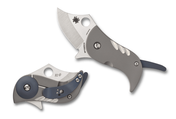 Spyderco Pochi Reeve Integral Lock Gray Titanium Satin CPM-S45VN - Knives.mx