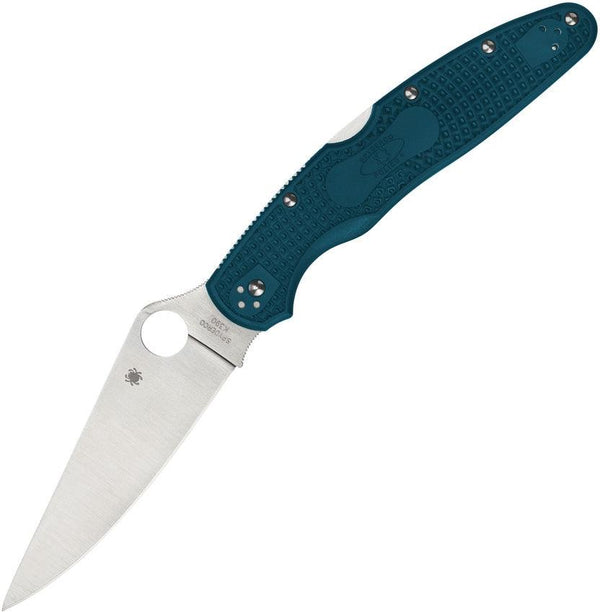 Spyderco Police 4 Lockback Blue FRN PlainEdge K390 - Knives.mx