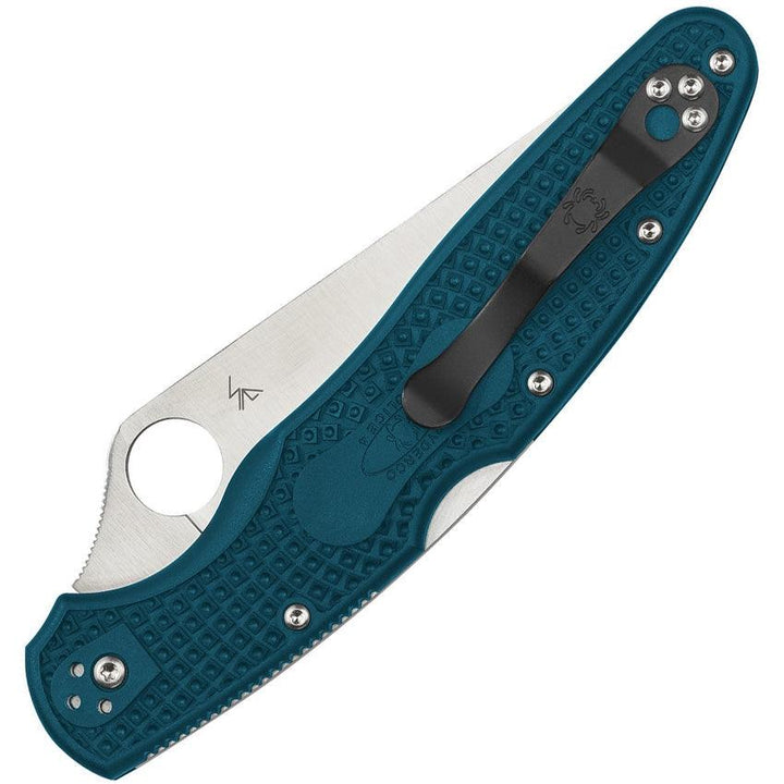 Spyderco Police 4 Lockback Blue FRN PlainEdge K390 - Knives.mx