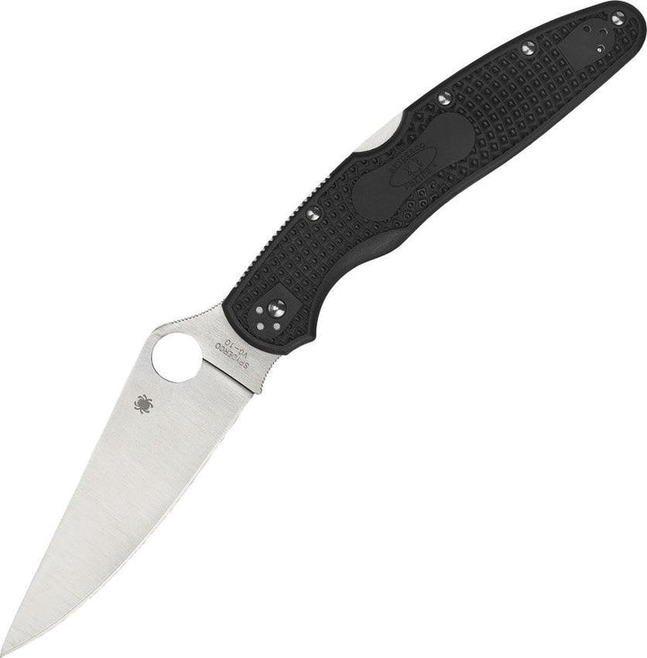 Spyderco Police Model 4 Lockback Black FRN Satin VG-10 - Knives.mx