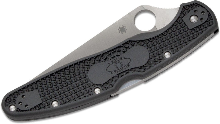 Spyderco Police Model 4 Lockback Black FRN Satin VG-10 - Knives.mx