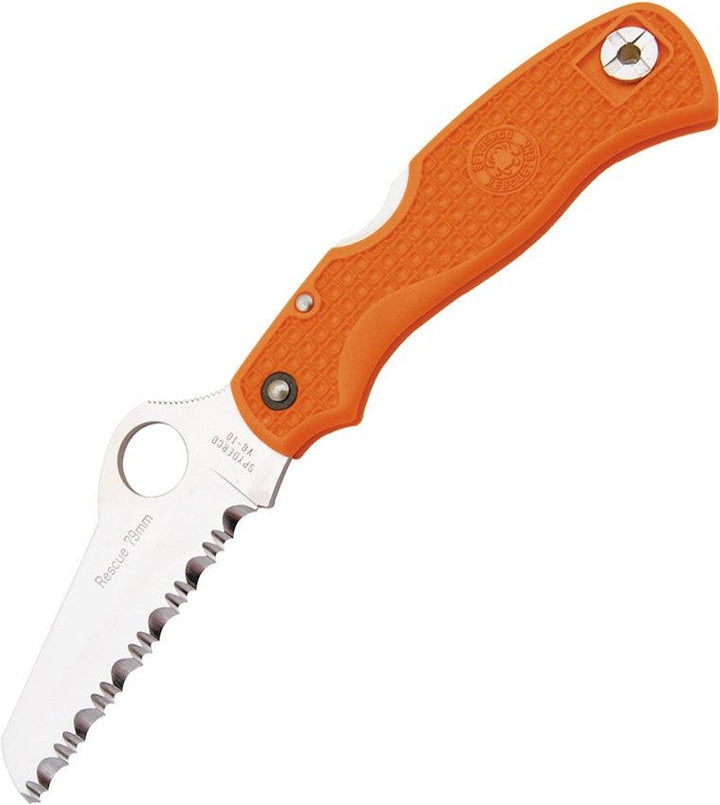 Spyderco Rescue Lockback 79mm Orange - Knives.mx