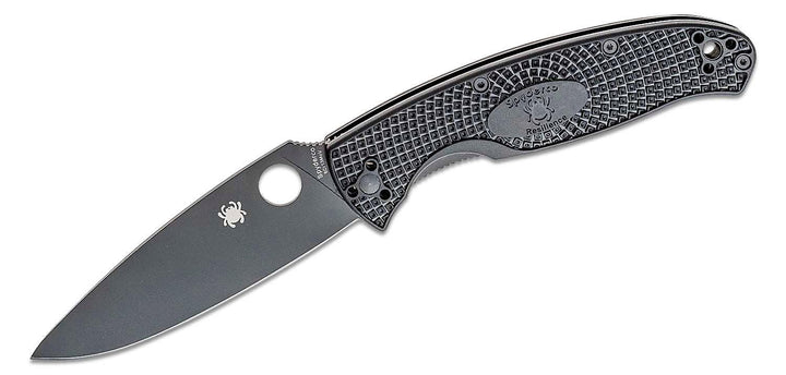Spyderco Resilience Linerlock Black FRN Plain Oxide Coated 8Cr13MoV - Knives.mx