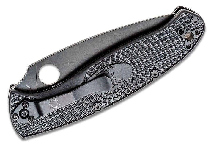 Spyderco Resilience Linerlock Black FRN Plain Oxide Coated 8Cr13MoV - Knives.mx