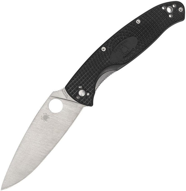 Spyderco Resilience Linerlock Black FRN Satin Plain 8Cr13MoV - Knives.mx