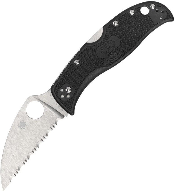 Spyderco RockJumper Lockback Black Serrated - Knives.mx