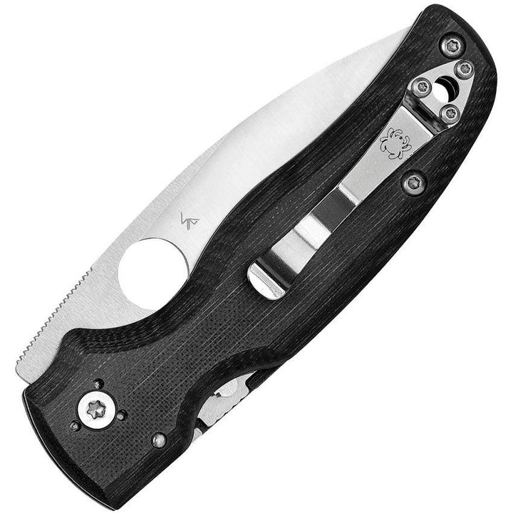 Spyderco Shaman Compression Lock Black G10 SW PlainEdge CPM S30V - Knives.mx