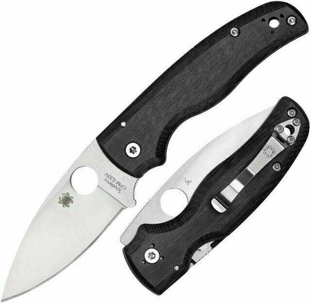 Spyderco Shaman Compression Lock Black G10 SW PlainEdge CPM S30V - Knives.mx