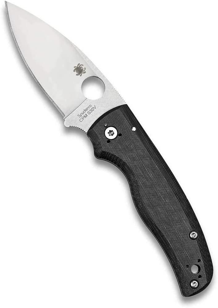 Spyderco Shaman Compression Lock Black G10 SW PlainEdge CPM S30V - Knives.mx