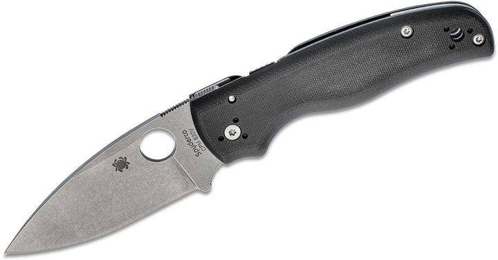 Spyderco Shaman Compression Lock Black G10 SW PlainEdge CPM S30V - Knives.mx