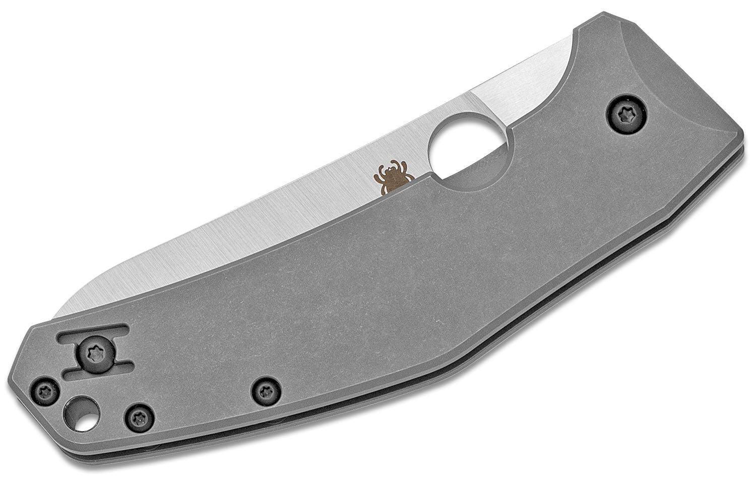 Spyderco Spydiechef Gray Titanium Framelock Satin LC200N - Knives.mx