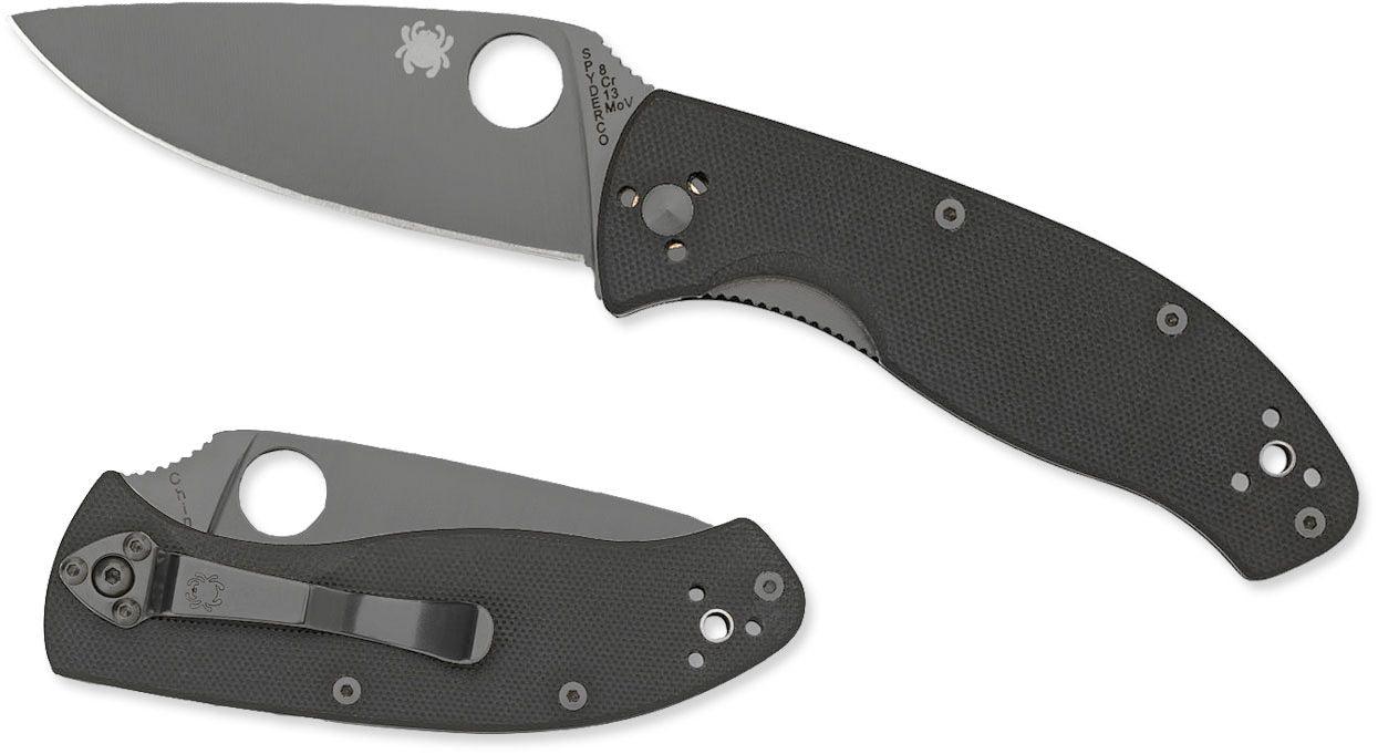 Spyderco Tenacious Black G10 Plain 8Cr13MoV - Knives.mx