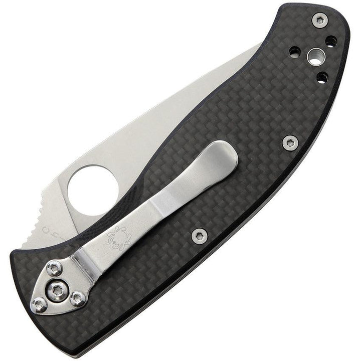 Spyderco Tenacious Carbon Fiber/G10 Satin Serrated 8Cr13MoV - Knives.mx