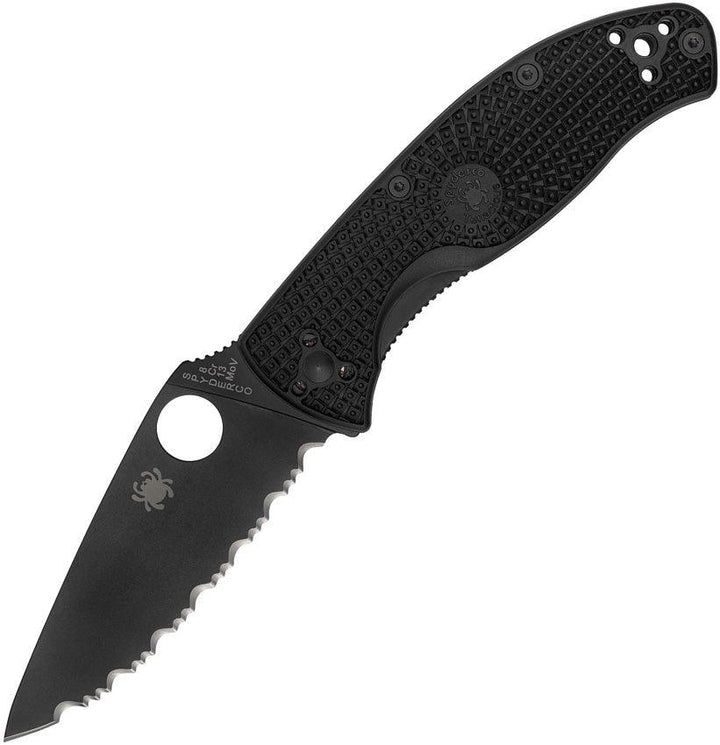 Spyderco Tenacious Full Serrated Linerlock FRN Black - Knives.mx