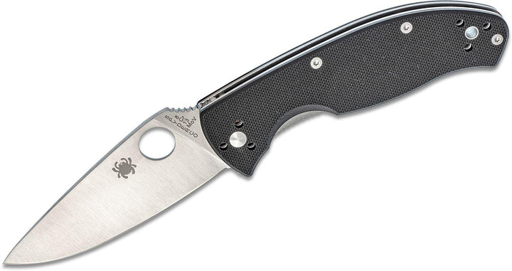 Spyderco Tenacious Linerlock Black G10 Satin Plain 8Cr13MoV - Knives.mx