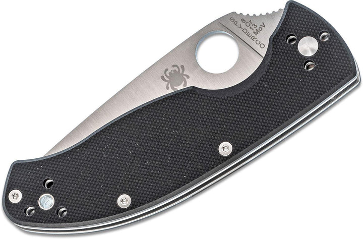 Spyderco Tenacious Linerlock Black G10 Satin Plain 8Cr13MoV - Knives.mx