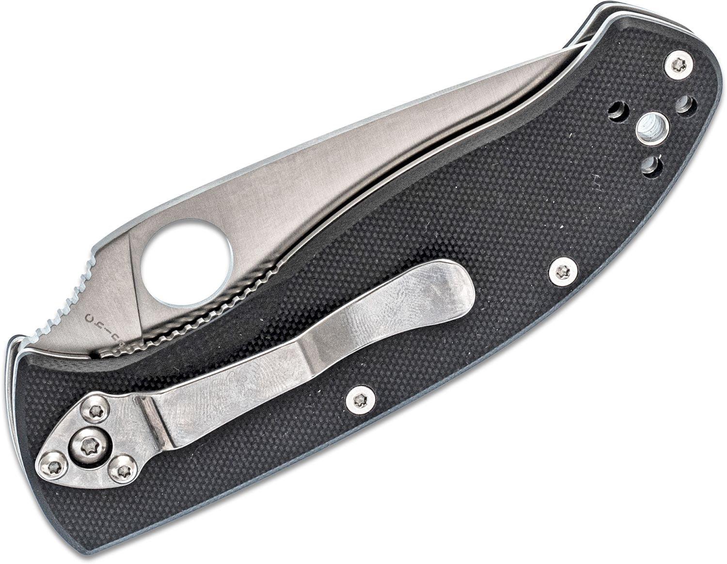 Spyderco Tenacious Linerlock Black G10 Satin Plain 8Cr13MoV - Knives.mx