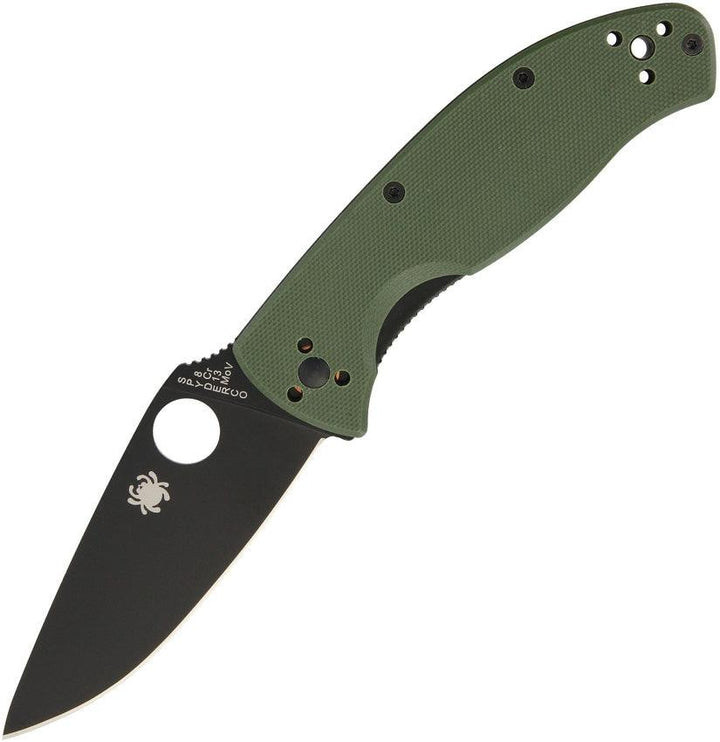 Spyderco Tenacious Linerlock Green G10 Black Plain 8Cr13MoV - Knives.mx