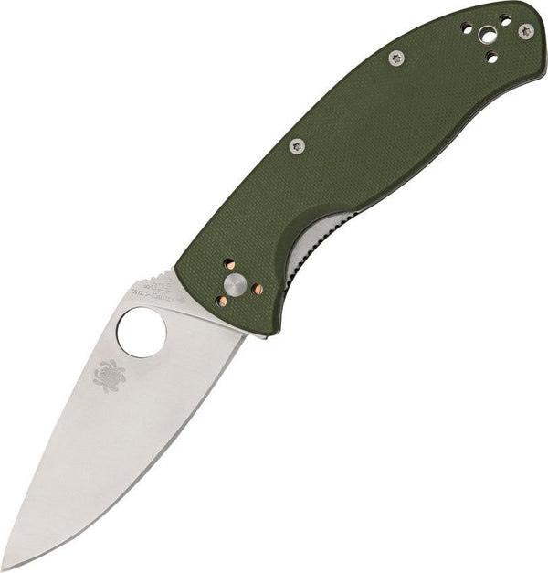 Spyderco Tenacious Linerlock Green G10 Plain 8Cr13MoV - Knives.mx