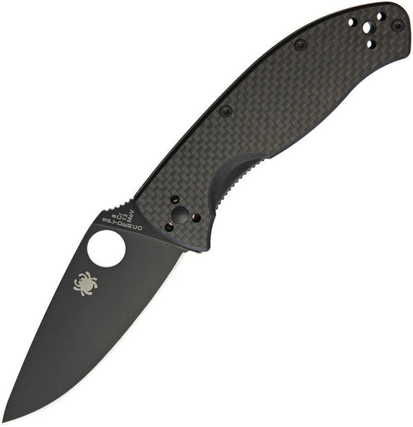 Spyderco Tenacious Plain Carbon Fiber/G10 Black - Knives.mx