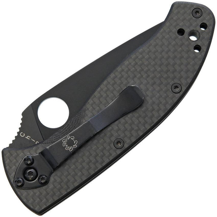 Spyderco Tenacious Plain Carbon Fiber/G10 Black - Knives.mx