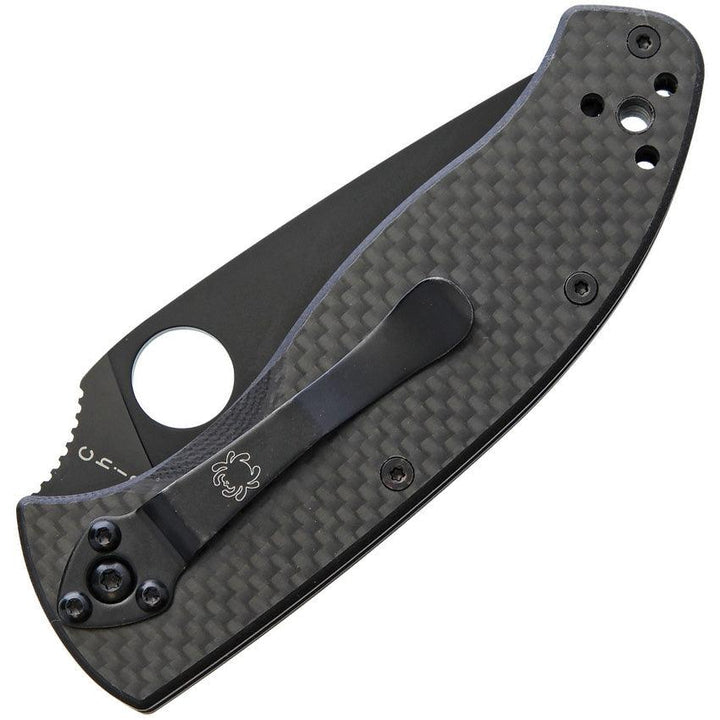 Spyderco Tenacious Serrated Carbon Fiber/G10 Black - Knives.mx