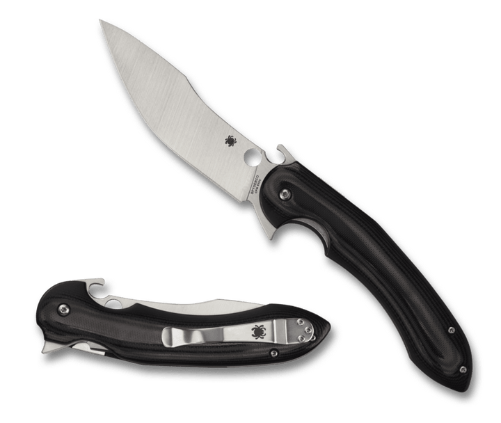 Spyderco Tropen Compression Lock Black G10 Satin CPM S30V - Knives.mx