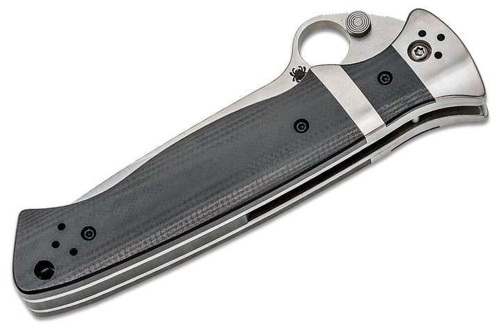 Spyderco Vallotton Sub-Hilt Linerlock Black Polished G10 Satin CPM S30V - Knives.mx