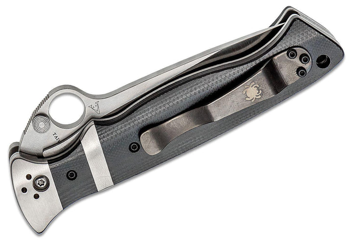 Spyderco Vallotton Sub-Hilt Linerlock Black Polished G10 Satin CPM S30V - Knives.mx